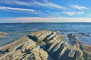 Images Dated 28th March 2023: Rocky landscape on the Atlantic Ocean, Blue Rocks, Nova Scotia, Canada