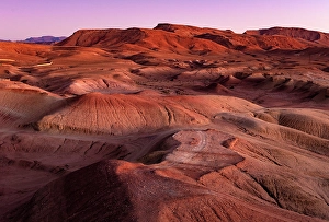 Rocky Landscape Prints: Rocky landscape at dawn, Ait Ben Haddou, near Ouarzazate, Morocco