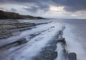 Images Dated 22nd January 2015: Rocky ledges at Kilve Beach, Somerset, England. Summer