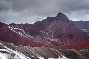 Cusco Province Prints: Rocky mountains at Red Valley near Rainbow Mountain, Cusco Region, Peru