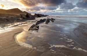 Rocky outcrops, Crackington Haven Beach, North Cornwall, England