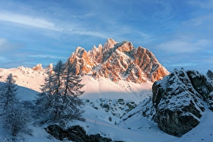 Mountain Peak Prints: Rocky peak of Piz Lagrev, Engadin, Graubunden canton, Switzerland