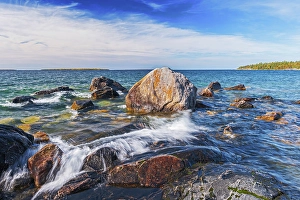 Lake Superior Prints: Rocky shoreline of Lake Superior at Katherine Cove