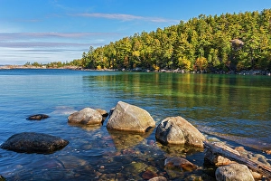 Lake Superior Prints: Rocky shoreline of Lake Superior at Katherine Cove