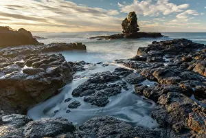 November Prints: Rocky shores around Sea Gull Isle near Giant's Causeway on the Causeway Coast