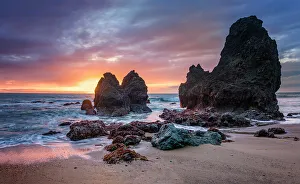 San Francisco Prints: Rodeo Beach, Sunset San Francisco California, USA