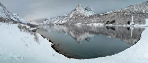 Fjords Prints: Rognskartinden Reflecting in Gryllefjord, Senja, Norway