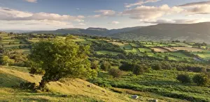 Rolling countryside of the Brecon Beacons near Crickhowell, South Wales