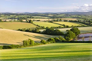 Images Dated 25th February 2015: Rolling countryside near the village of Bow, looking south towards the hills of Dartmoor