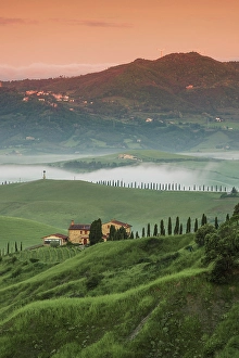 Volterra Prints: Rolling hills around the town of Volterra, Tuscany, Italy