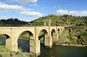 Images Dated 10th May 2018: The roman bridge of Alcantara (Trajans Bridge) is a stone arch bridge built