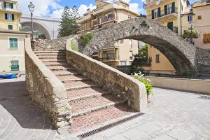 Genova Prints: Roman bridge, Bogliasco, Liguria, Italy