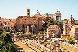 Ancient Monument Prints: The Roman Forums (Imperial Fora), Rome, Lazio, Italy
