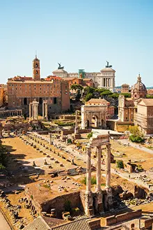 Ancient Monument Prints: The Roman Forums (Imperial Fora), Rome, Lazio, Italy