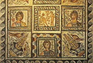 Roman mosaics, 4th-5th century AD. Collection of the Palazzo Massimo / Museo Nazionale