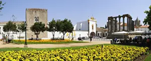 Roman temple / Temple of Diana, Evora (UNESCO World Heritage Site), Alentejo, Portugal