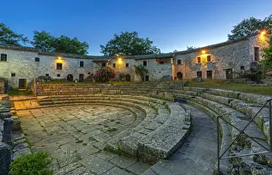 Roman City Prints: Roman theater in the ancient city of Altilia, today Sepino in Molise