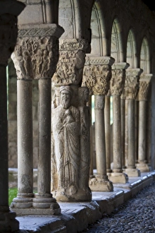 Pyrenees Prints: Romanesque Cloisters, St Bertrand De Comminges, Haute-Garonne, Midi-Pyrenees, France