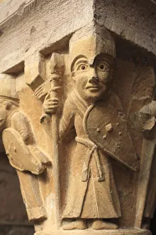 Romanesque sculpture, Conques, Averyon, Midi-Pyrenees, France Romanesque sculpture, Conques, Averyon, Midi-Pyrenees, France