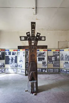 Revolution Prints: Romania, Banat Region, Timisoara, Permanent Exhibition of the 1989 Revolution, wooden