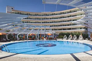 Black Sea Prints: Romania, Black Sea Coast, Mamaia, Vega Hotel, pool