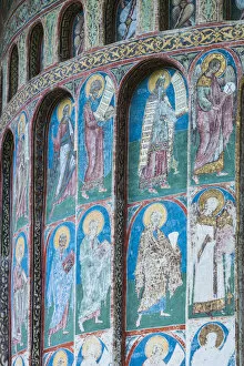 Images Dated 30th January 2015: Romania, Bucovina Region, Bucovina Monasteries, Voronet, Voronet Monastery, 15th century