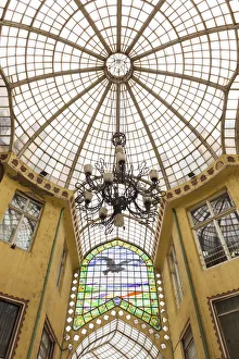 Structures Prints: Romania, Crisana Region, Oradea, Black Eagle Arcade, interior