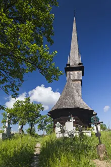 Romania, Maramures Region, Plopis, Greco-Catholic wooden church Romania, Maramures Region, Plopis, Greco-Catholic wooden church