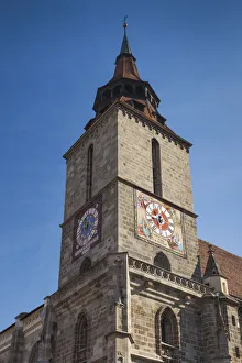 Structures Prints: Romania, Transylvania, Brasov, Black Church, morning