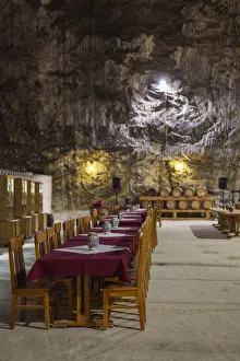Mining Prints: Romania, Transylvania, Praid, Praid Salt Mine, mine restaurant