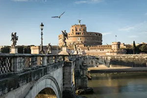 Hadrian Prints: Rome, Lazio, Italy, Mausoleum of Hadrian, Castel Sant Angelo