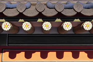 Tiled Prints: Roof detail of Deoksugung Palace, Seoul, Seoul Metropolitan Area, South Korea