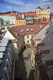 Images Dated 17th March 2011: Rooftops and alleyway of Old Bratislava, Slovakia