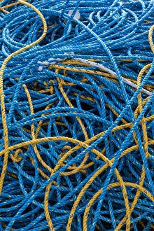 Images Dated 16th March 2021: Rope on the docks in Gairloch, Wester Ross, Scotland, United Kingdom