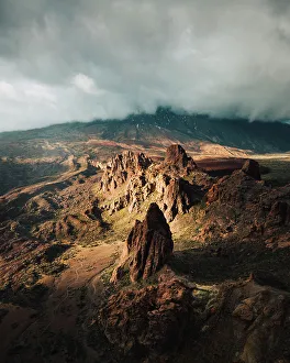 Touristic Location Prints: Roques de Garcia. Teide caldera. Tenerife, Canary Islands, Spain