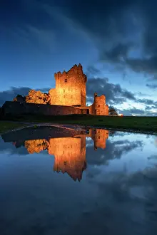 Ross Castle Prints: Ross Castle at Night, Lough Leane, Killarney, County Kerry, Ireland