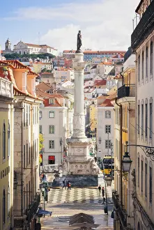 Walking Prints: Rossio Square, Baixa, Lisbon, Portugal