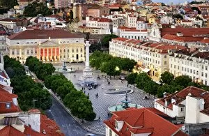 Images Dated 6th November 2016: Rossio square or Praca Dom Pedro IV, the heart of the historic centre at twilight