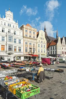 Rostock, Mecklenburg-Western Pomerania, Germany. Neuer Markt (New Market Square)