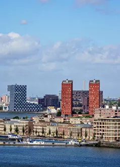Images Dated 22nd March 2018: Rotterdam Skyline, elevated view, South Holland, The Netherlands