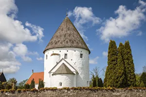Round Church Prints: Round church St. Ols Kirke on Bornholm, Denmark