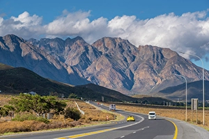 Worcester Prints: Route 1 near Worcester & Langeberg Mountains, Western Cape, South Africa