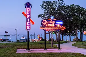 Signs Prints: Route 66: Neon Sign Park, St. Robert, Missouri, United States