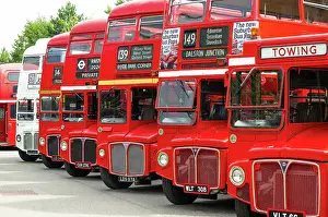 Icon Prints: Routemaster buses parade at the 70th anniversary of the first Routemaster bus