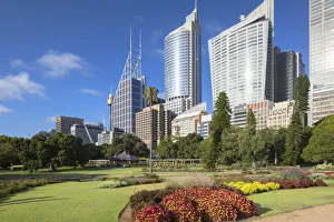 Royal Botanic Gardens and skyscrapers, Sydney, New South Wales, Australia