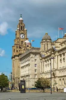 Liverpool Prints: Royal Liver Building, Cunard Building and Port of Liverpool Building