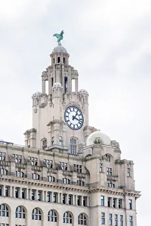 Liverpool Prints: Royal Liver Building, Liverpool, Merseyside, England, UK