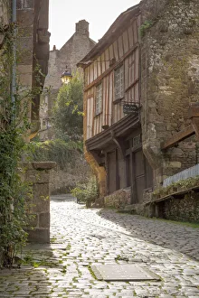 Rue du Petit Fort, Dinan, Cotes-d Armor, Bretagne - Brittany, France, Europe