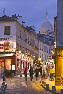 Paris Prints: Rue Norvins & Sacre Coeur, Montmartre, Paris, France