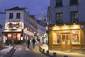 Paris Prints: Rue Norvins & Sacre Coeur, Montmartre, Paris, France